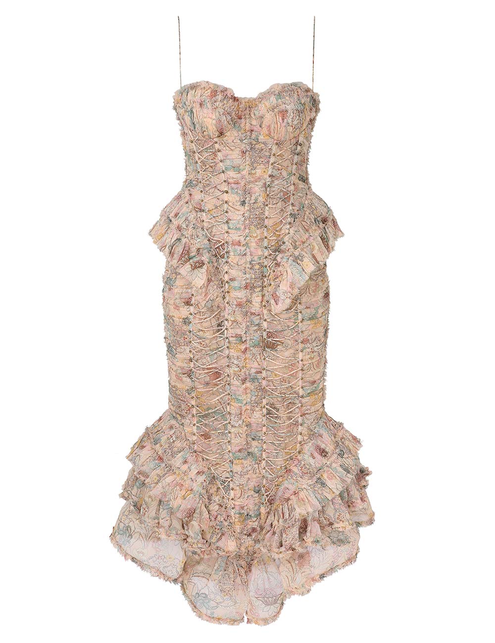 Zimmermann Rebellion Frayed Midi Dress