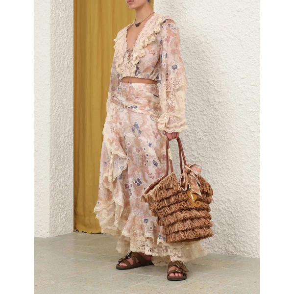 Elevate your elegance in this Zimmermann Skirts available now at Coveti