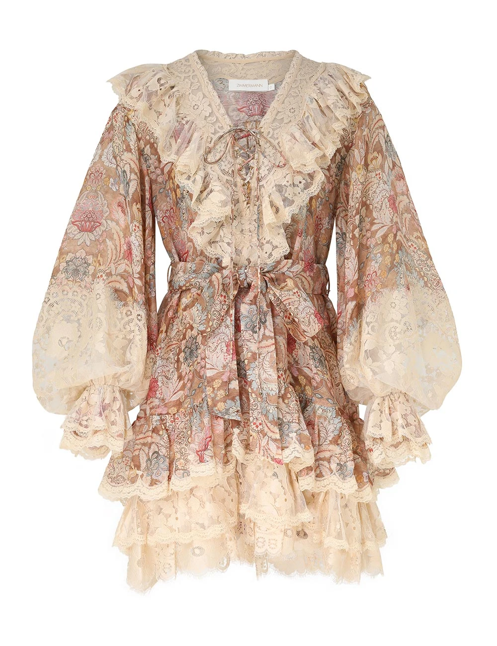 Zimmermann Rebellion Lace-Up Mini Dress | Ready to Wear Collection Coveti Elevate your elegance in this Zimmermann Dresses available now at Coveti