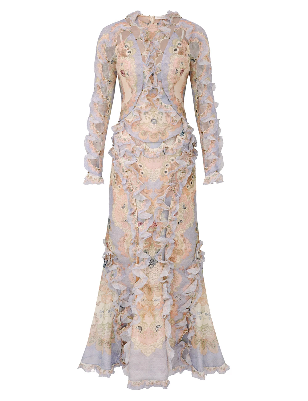 Zimmermann Rebellion Scallop Maxi Dress | Ready to Wear Collection Coveti Elevate your elegance in this Zimmermann Dresses available now at Coveti