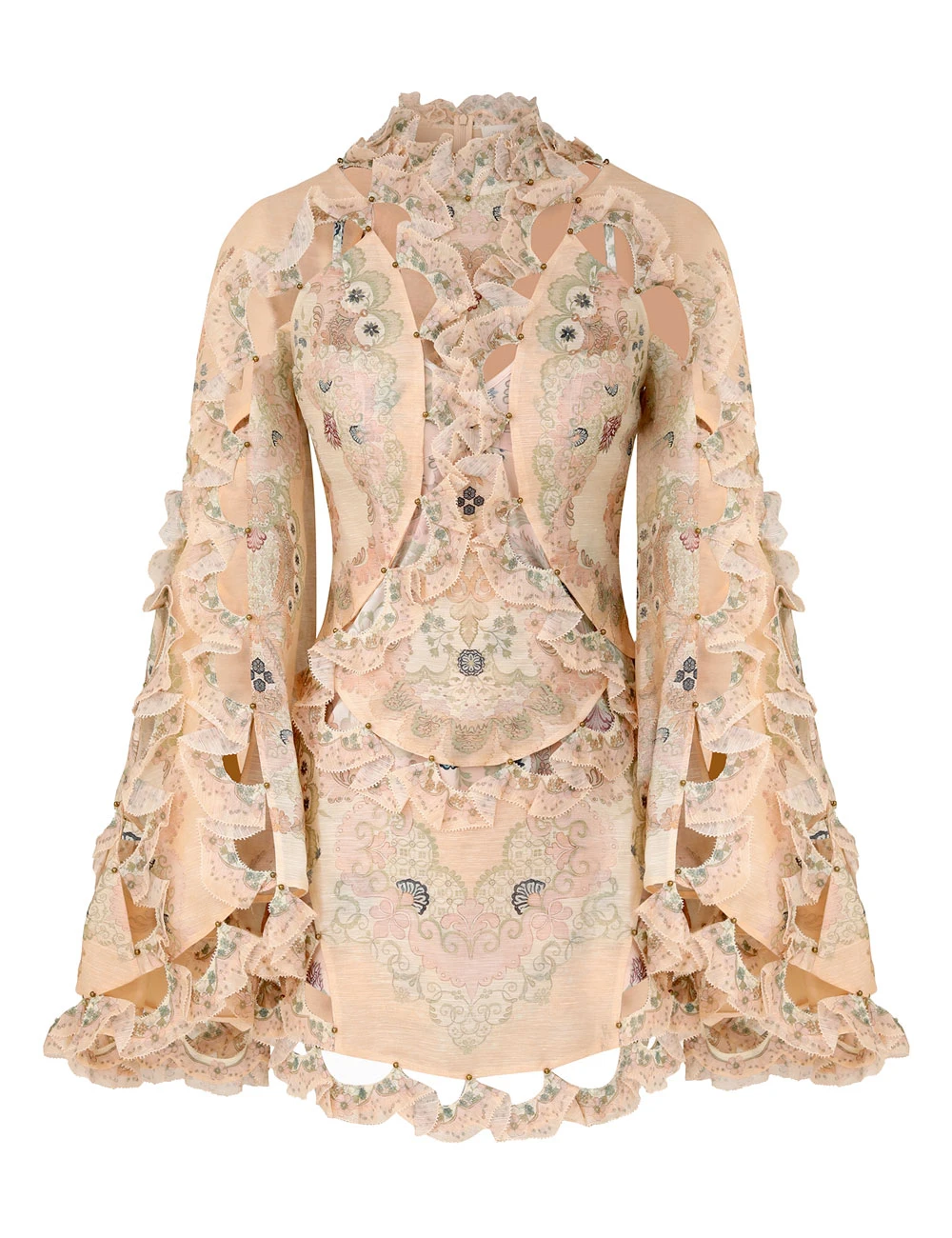 Zimmermann Rebellion Scallop Mini Dress | Ready to Wear Collection Coveti Elevate your elegance in this Zimmermann Dresses available now at Coveti