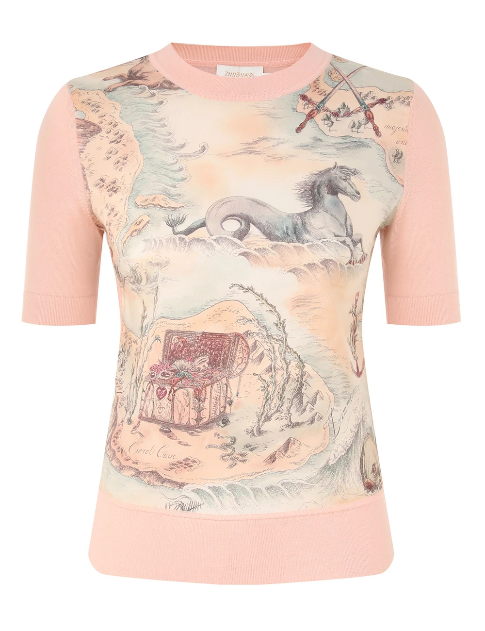 Zimmermann Rebellion Silk Front Tee | Ready to Wear Collection Coveti Elevate your elegance in this Zimmermann Tops available now at Coveti