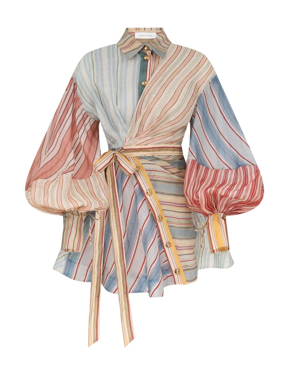 Zimmermann Rebellion Striped Mini Dress