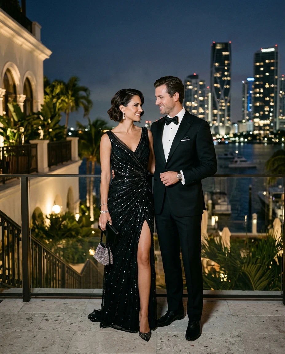 Gemma Deeks Style Guide: Black tie Anniversary in Miami Summer 2026