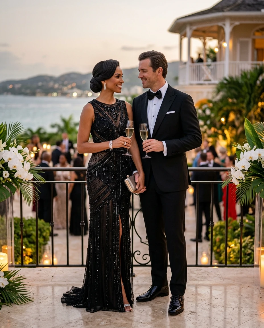 Gemma Deeks Style Guide: Black tie Anniversary in Montego Bay Summer 2026