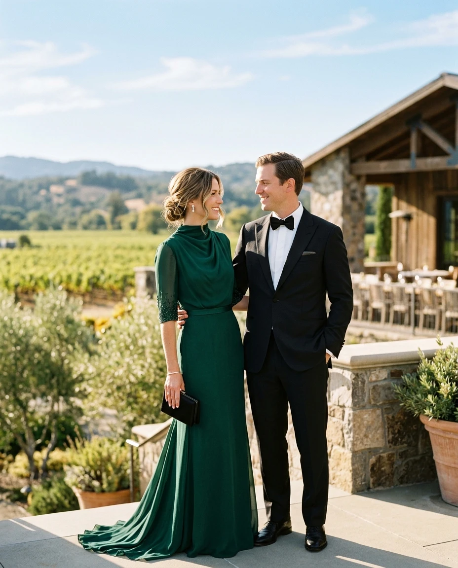 Gemma Deeks Style Guide: Black tie Anniversary in Napa Valley Summer 2026