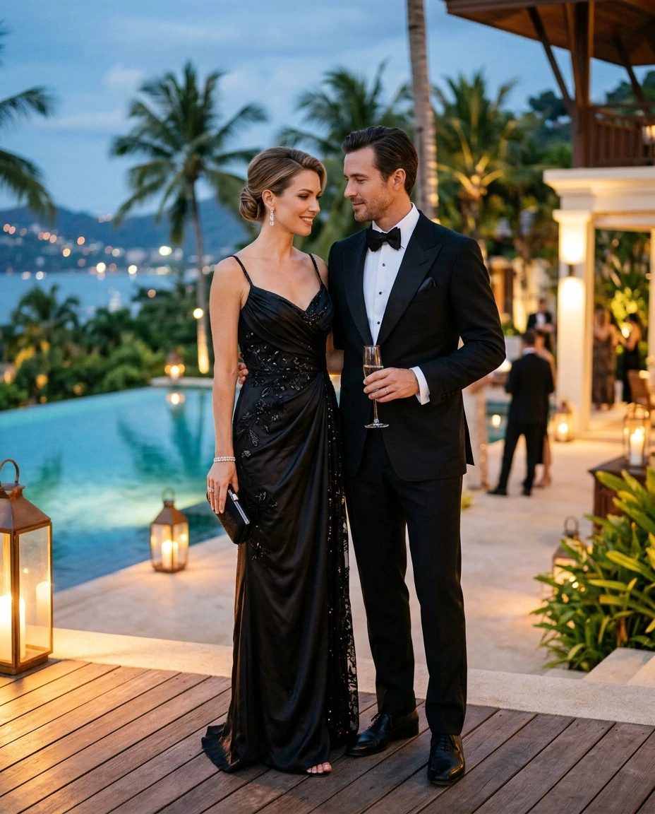 Gemma Deeks Style Guide: Black tie Anniversary in Thailand Summer 2026