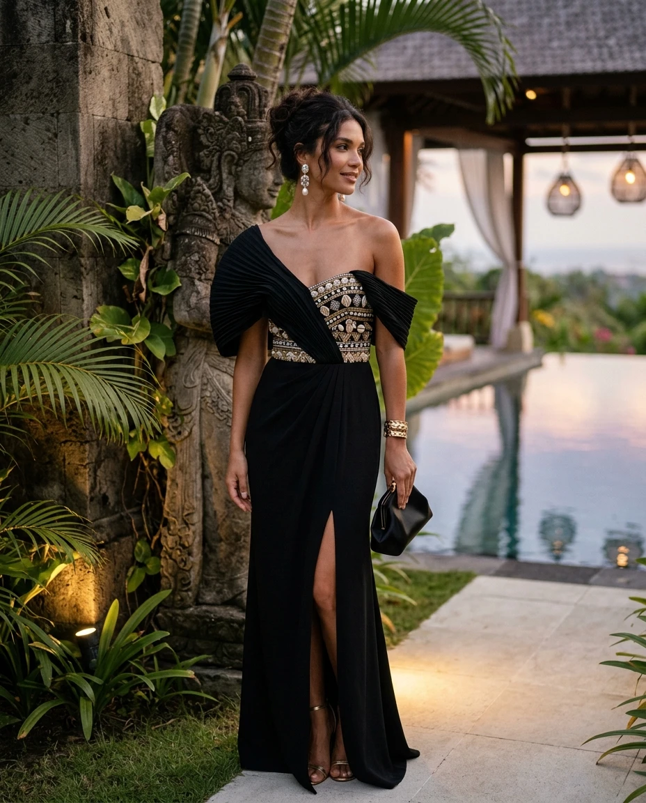 Gemma Deeks Style Guide: Black tie Birthday in Bali Summer 2026
