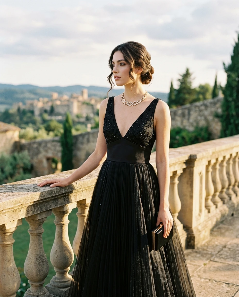 Gemma Deeks Style Guide: Black tie Birthday in Catalonia Summer 2026