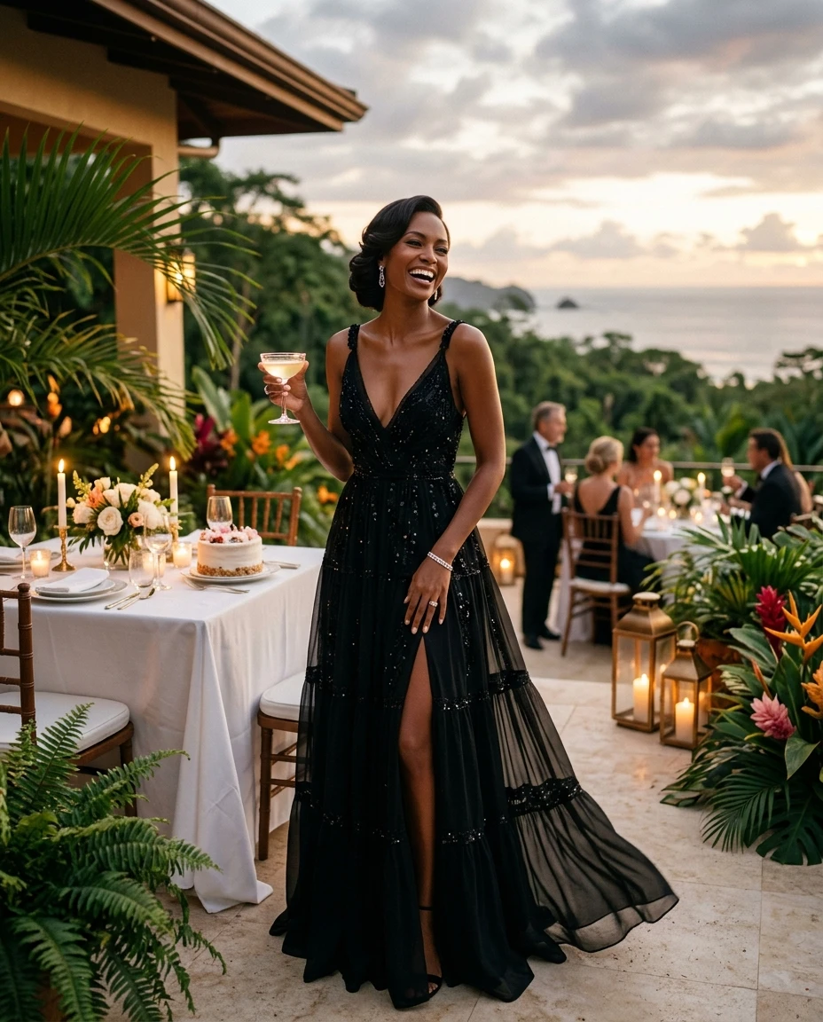 Gemma Deeks Style Guide: Black tie Birthday in Costa Rica Summer 2026