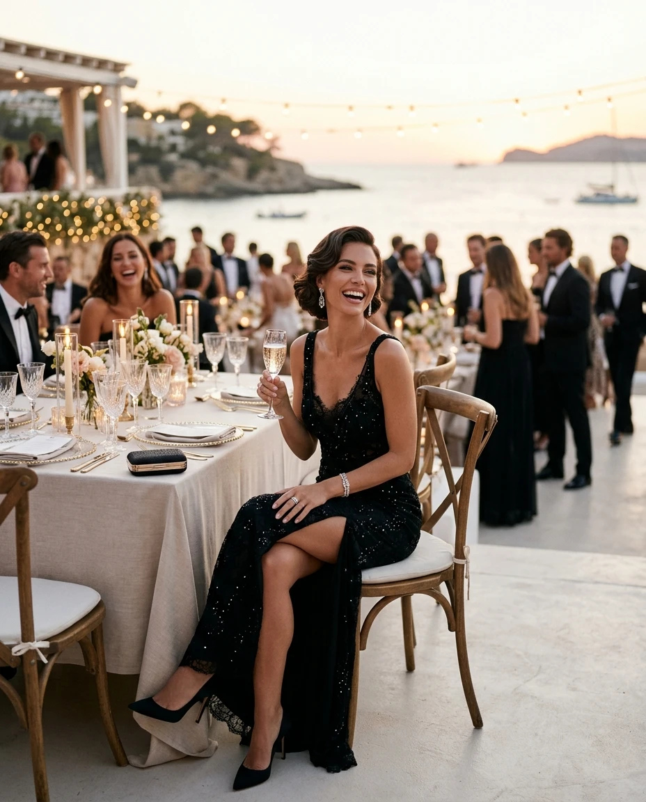 Gemma Deeks Style Guide: Black tie Birthday in Ibiza Summer 2026