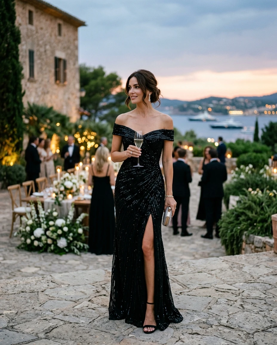 Gemma Deeks Style Guide: Black tie Birthday in Majorca Summer 2026