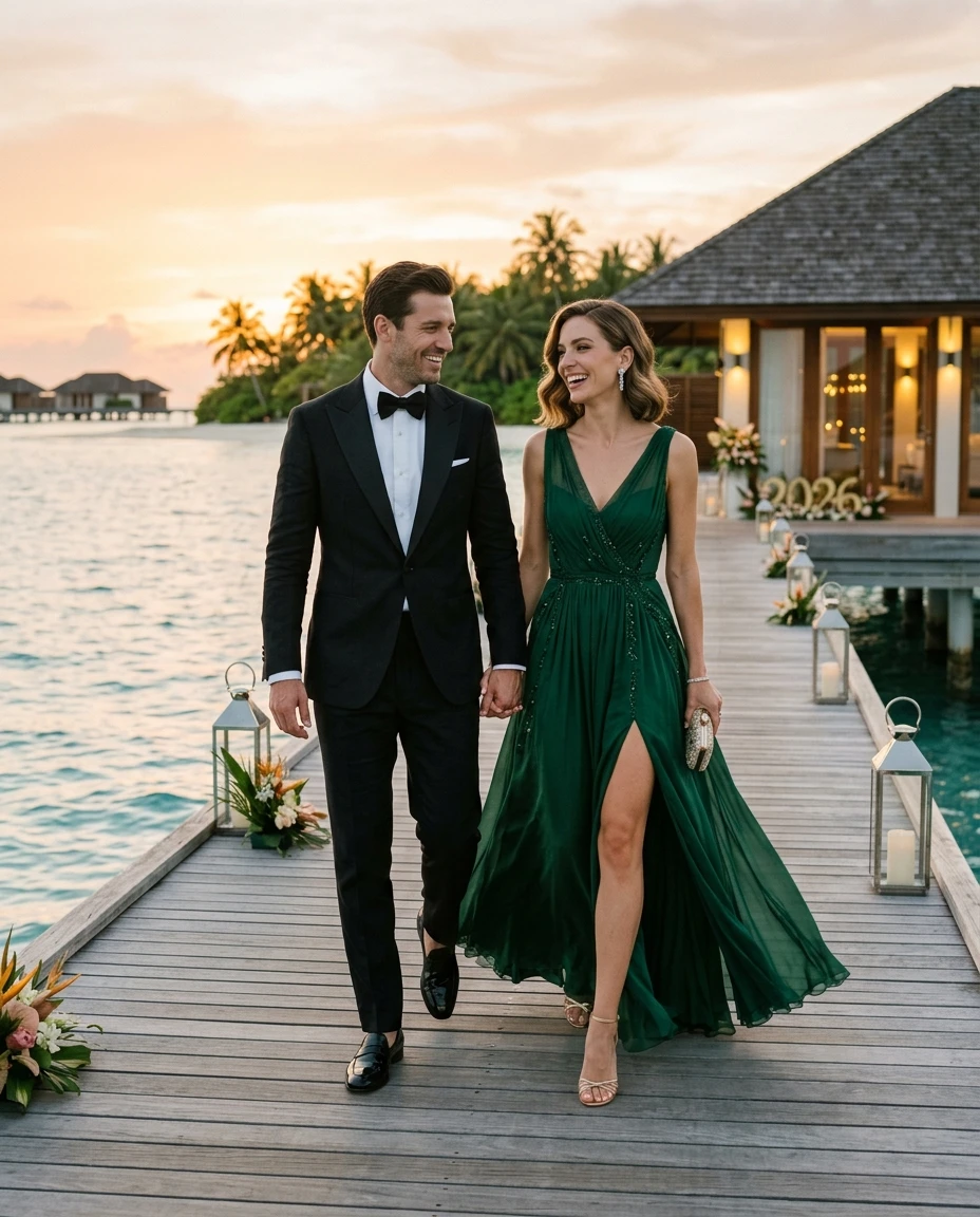 Gemma Deeks Style Guide: Black tie Birthday in Maldives Summer 2026