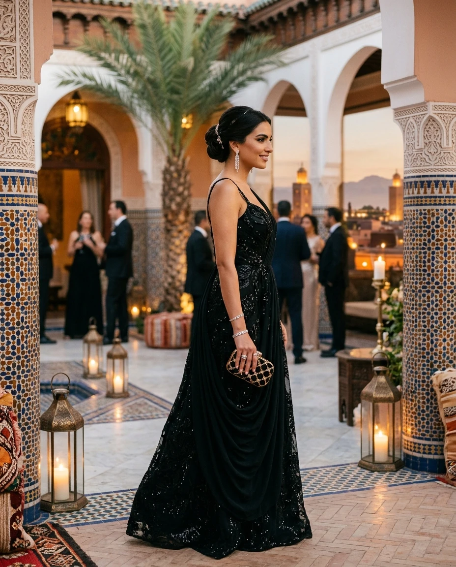 Gemma Deeks Style Guide: Black tie Birthday in Moroco Summer 2026