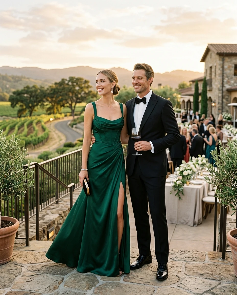 Gemma Deeks Style Guide: Black tie Birthday in Napa Valley Summer 2026