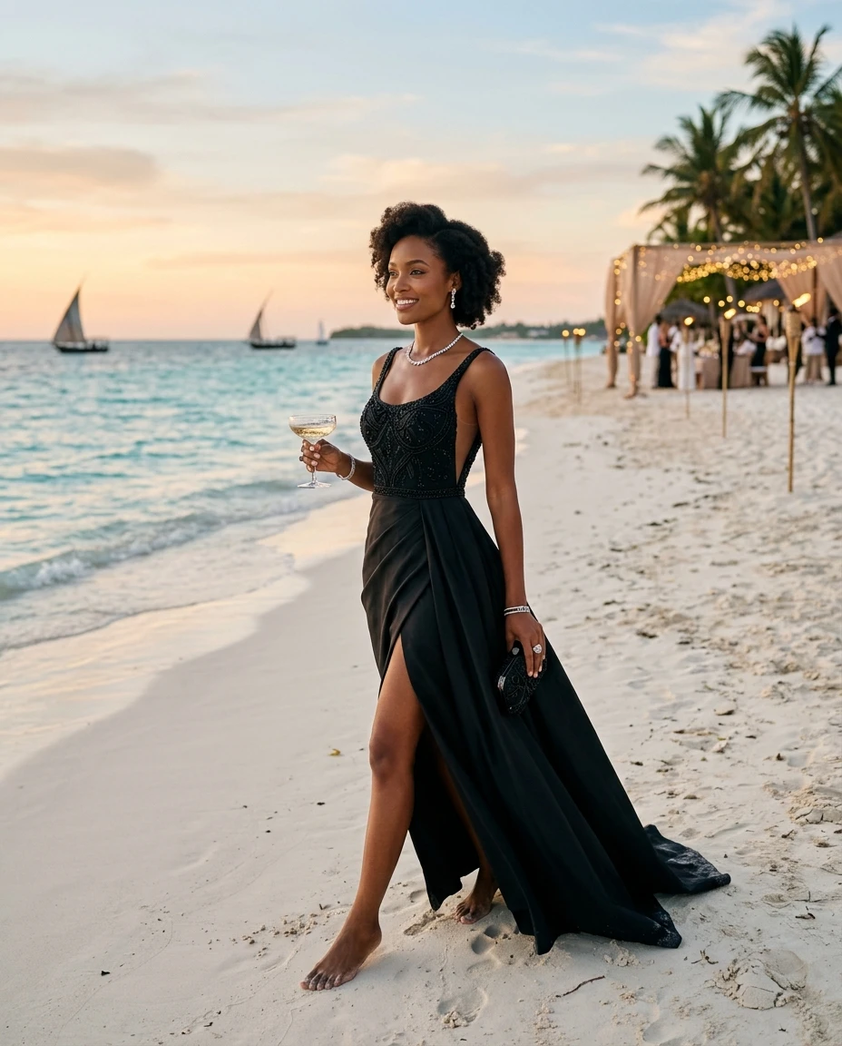 Gemma Deeks Style Guide: Black tie Birthday in Zanzibar Summer 2026
