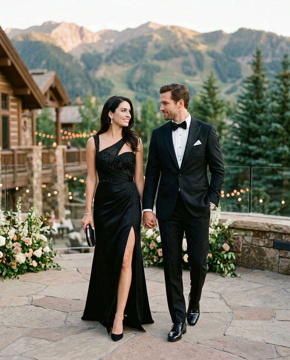 Gemma Deeks Style Guide: Black tie Date night in Aspen Summer 2026