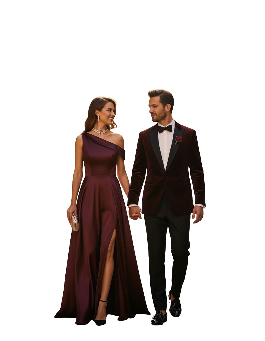 Gemma Deeks Style Guide: Black tie Date night in Burgundy Summer 2026