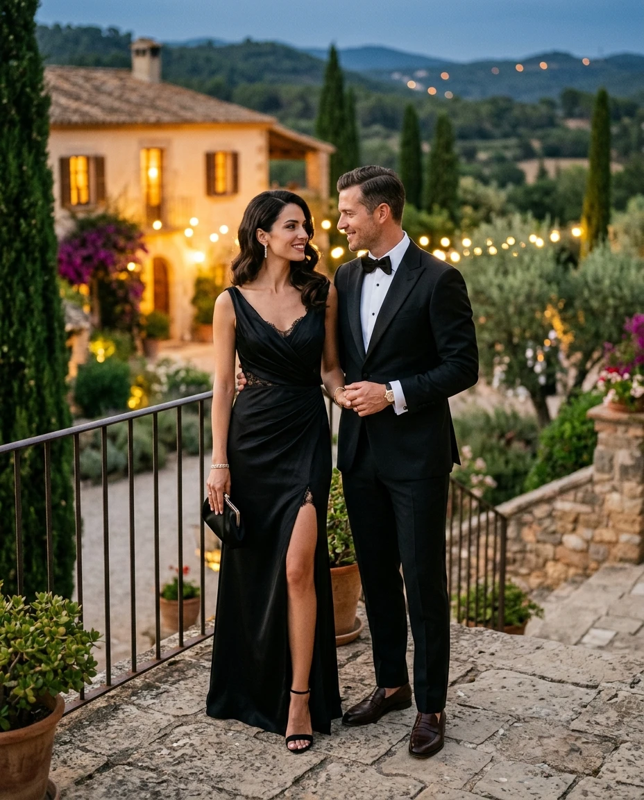 Gemma Deeks Style Guide: Black tie Date night in Catalonia Summer 2026