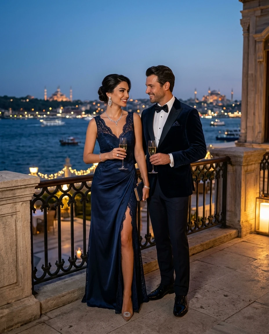 Gemma Deeks Style Guide: Black tie Date night in Istanbul Summer 2026