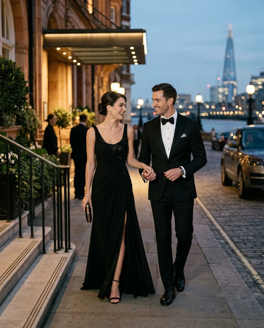 Gemma Deeks Style Guide: Black tie Date night in London Summer 2026