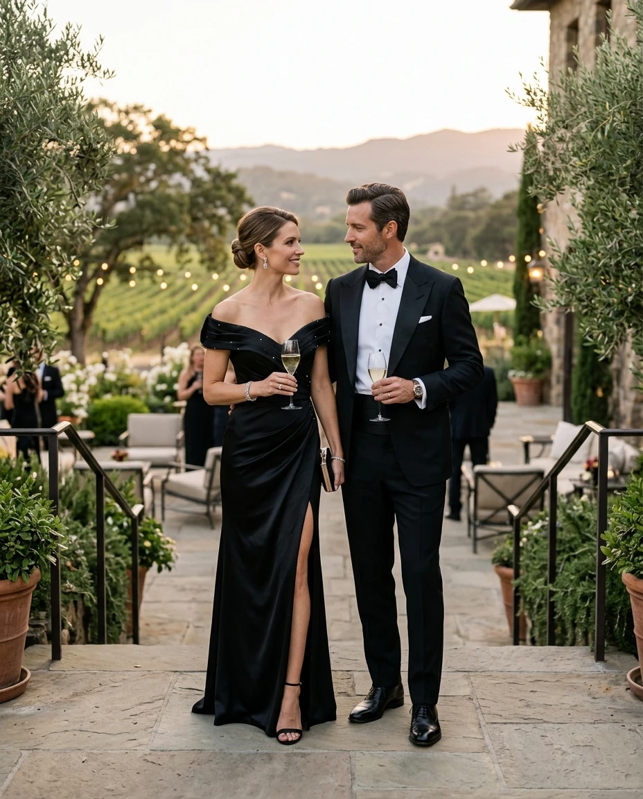 Gemma Deeks Style Guide: Black tie Date night in Napa Valley Summer 2026