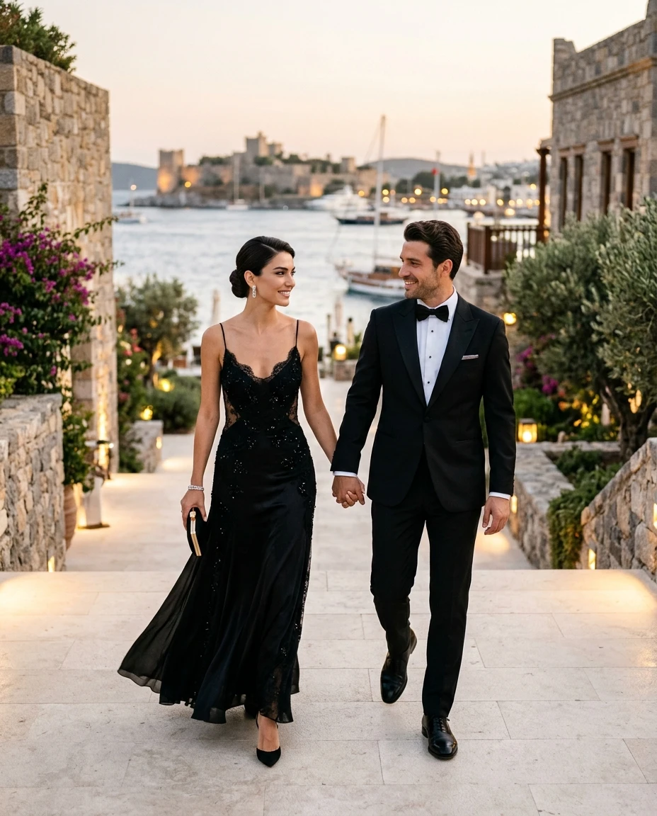 Gemma Deeks Style Guide: Black tie Date night in Turkey Summer 2026
