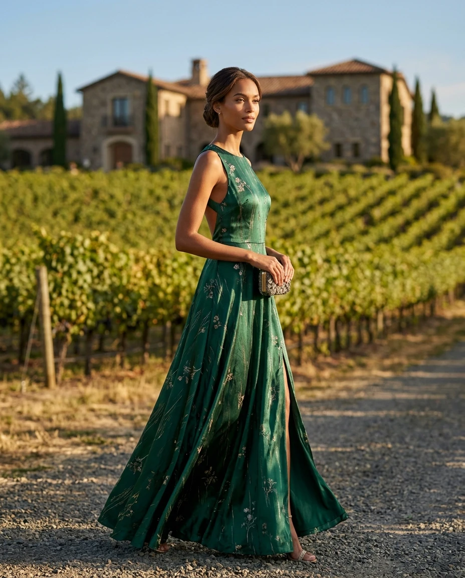 Gemma Deeks Style Guide: Black tie Designer Summer Dresses in Napa Valley Summer 2026