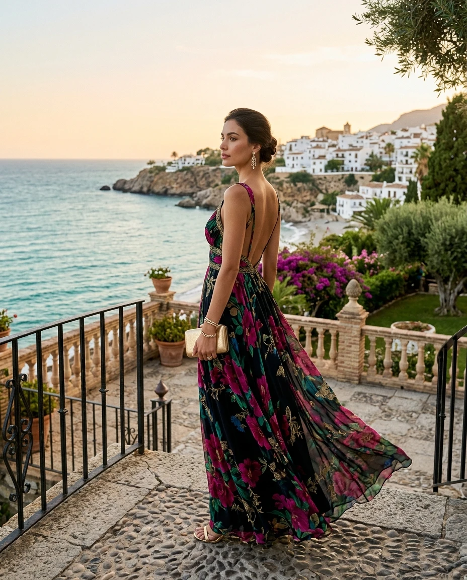 Gemma Deeks Style Guide: Black tie Designer Summer Dresses in Spain Summer 2026