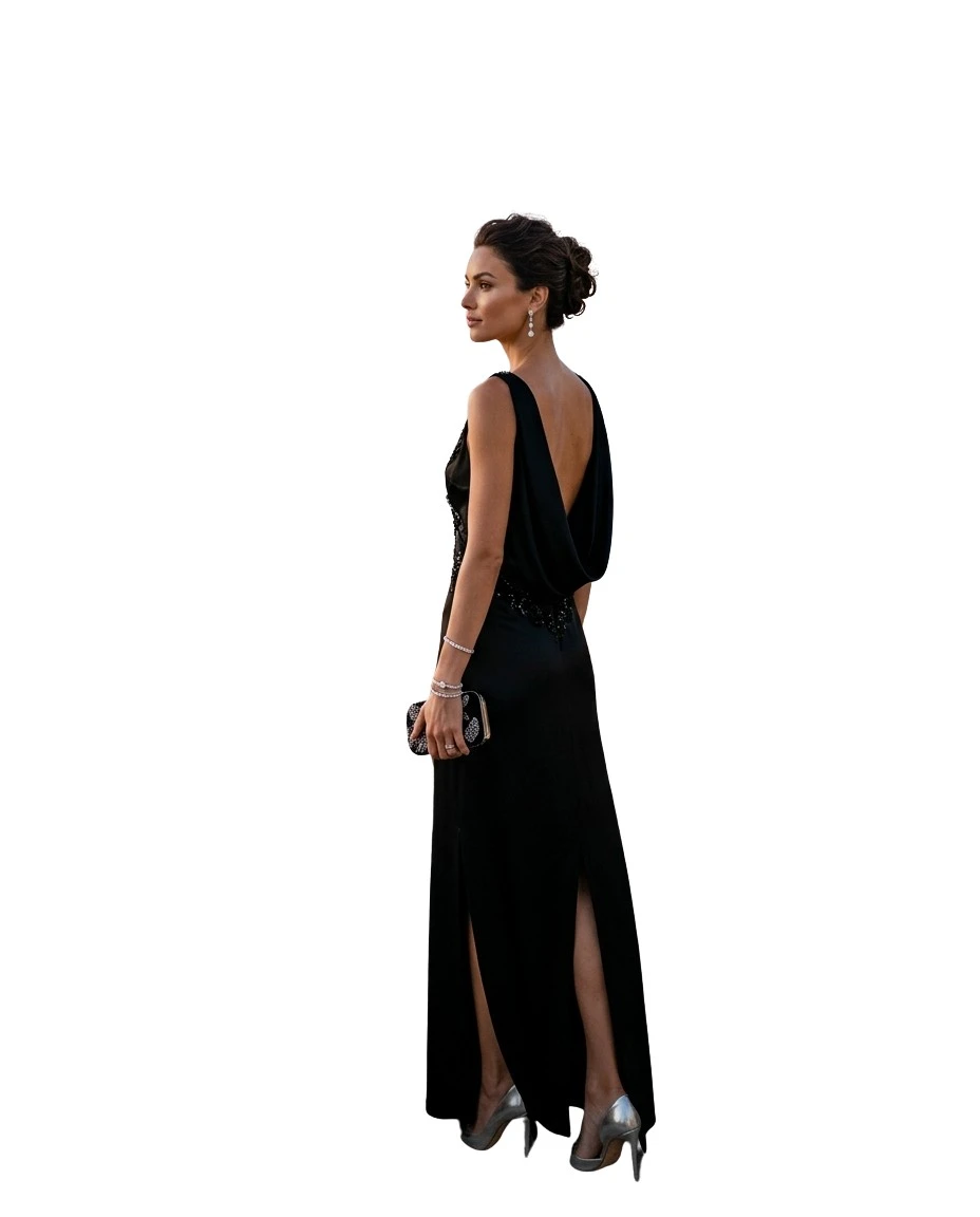 Gemma Deeks Style Guide: Black tie dinner outfit in Mykonos Summer 2026