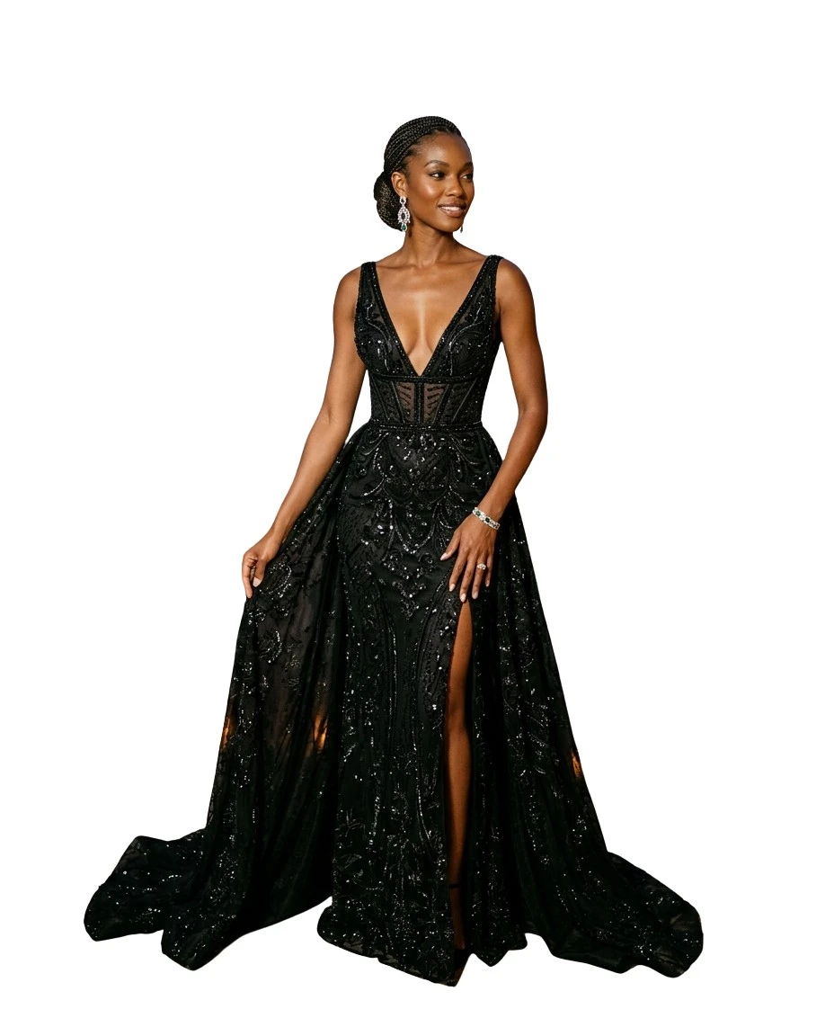 Gemma Deeks Style Guide: Black tie gala gown in Mexico Summer 2026