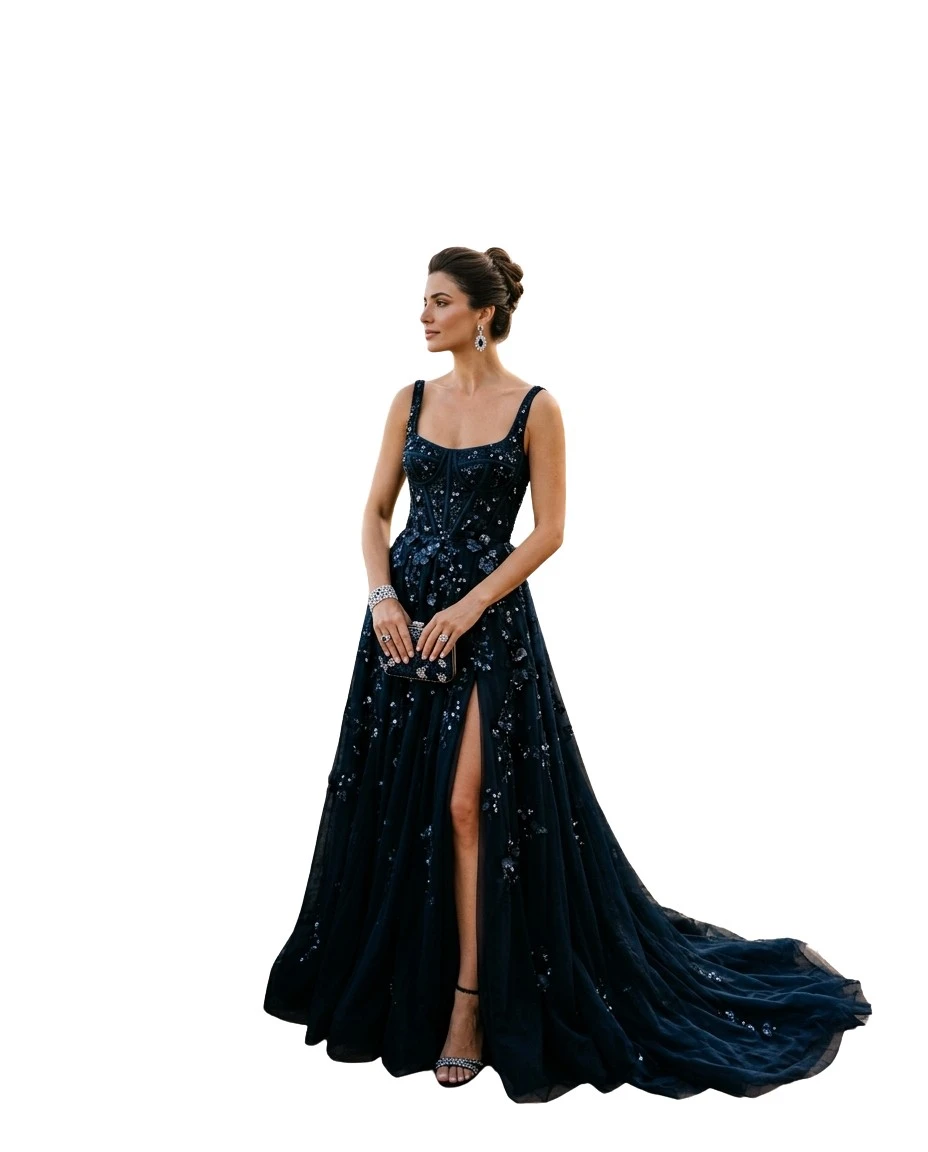 Gemma Deeks Style Guide: Black tie gala gown in Sicily Summer 2026