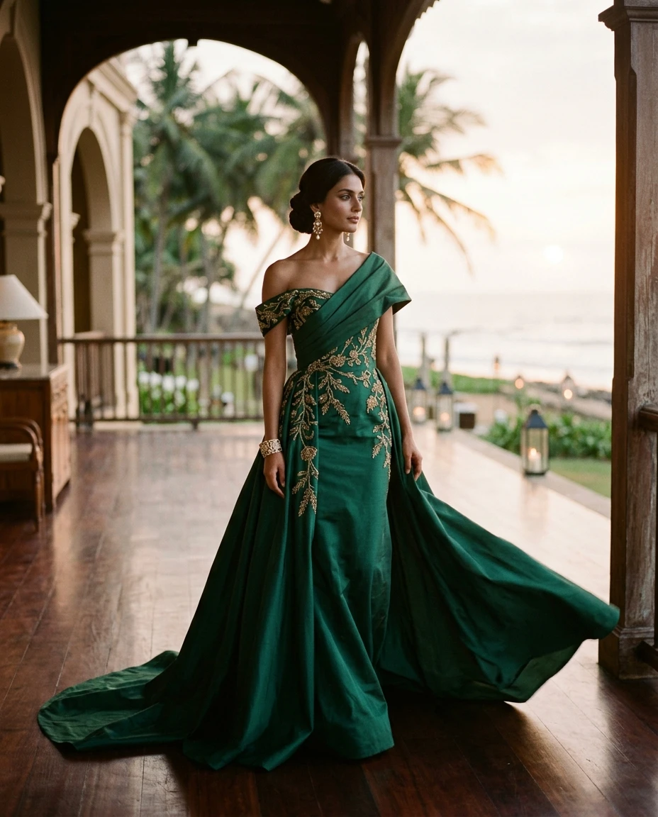 Gemma Deeks Style Guide: Black tie gala gown in Sri Lanka Summer 2026