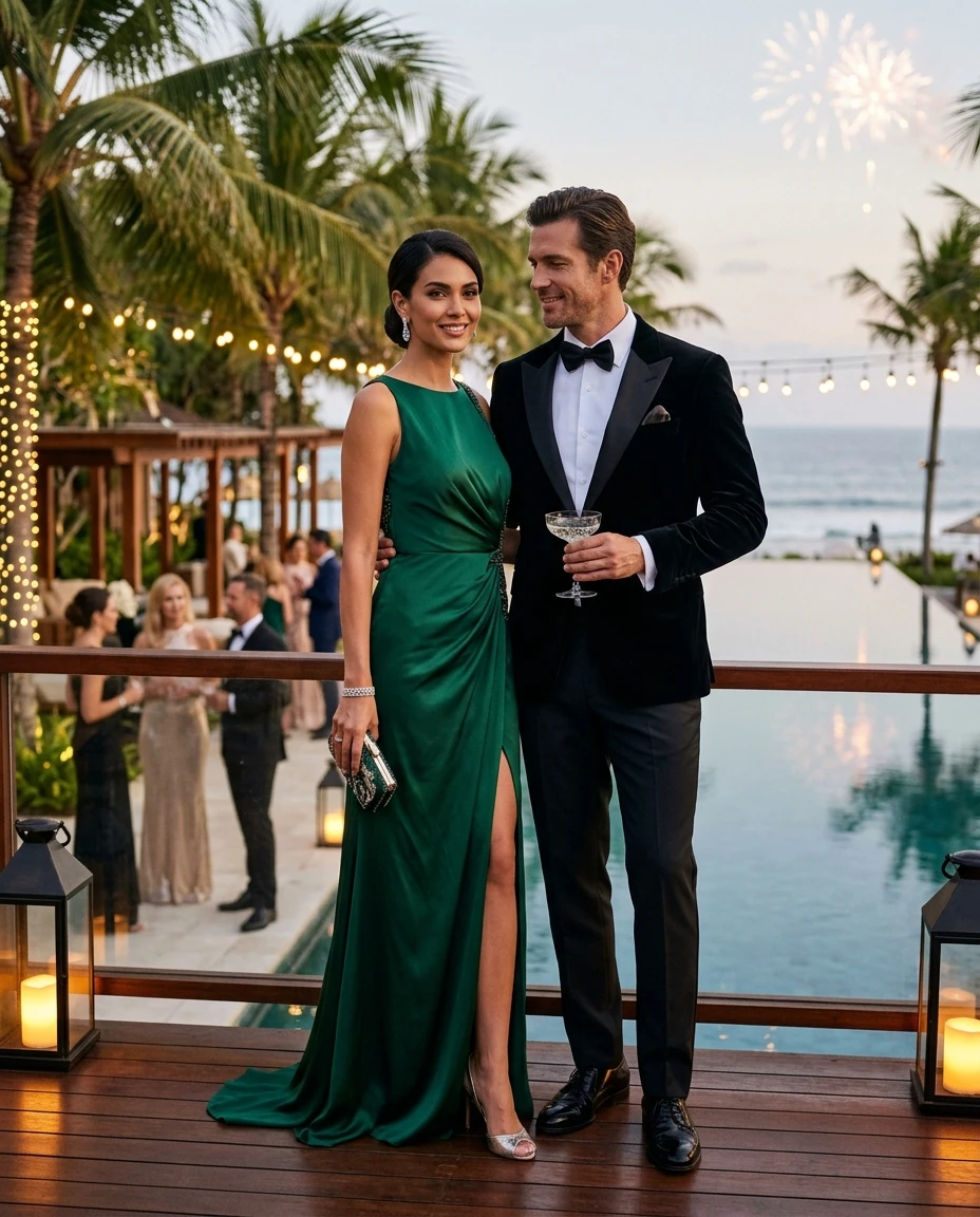 Gemma Deeks Style Guide: Black tie Holiday parties in Bali Summer 2026