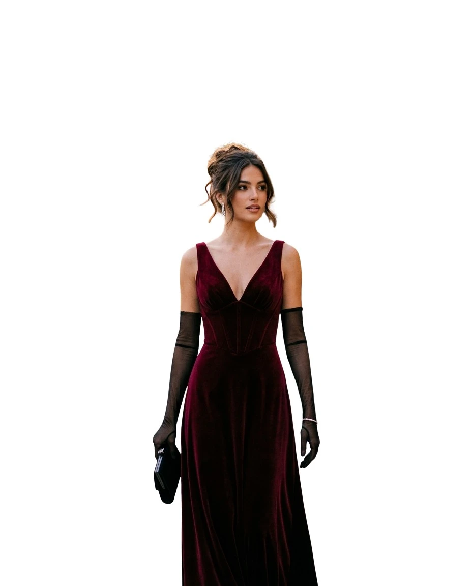 Gemma Deeks Style Guide: Black tie Holiday parties in Burgundy Summer 2026