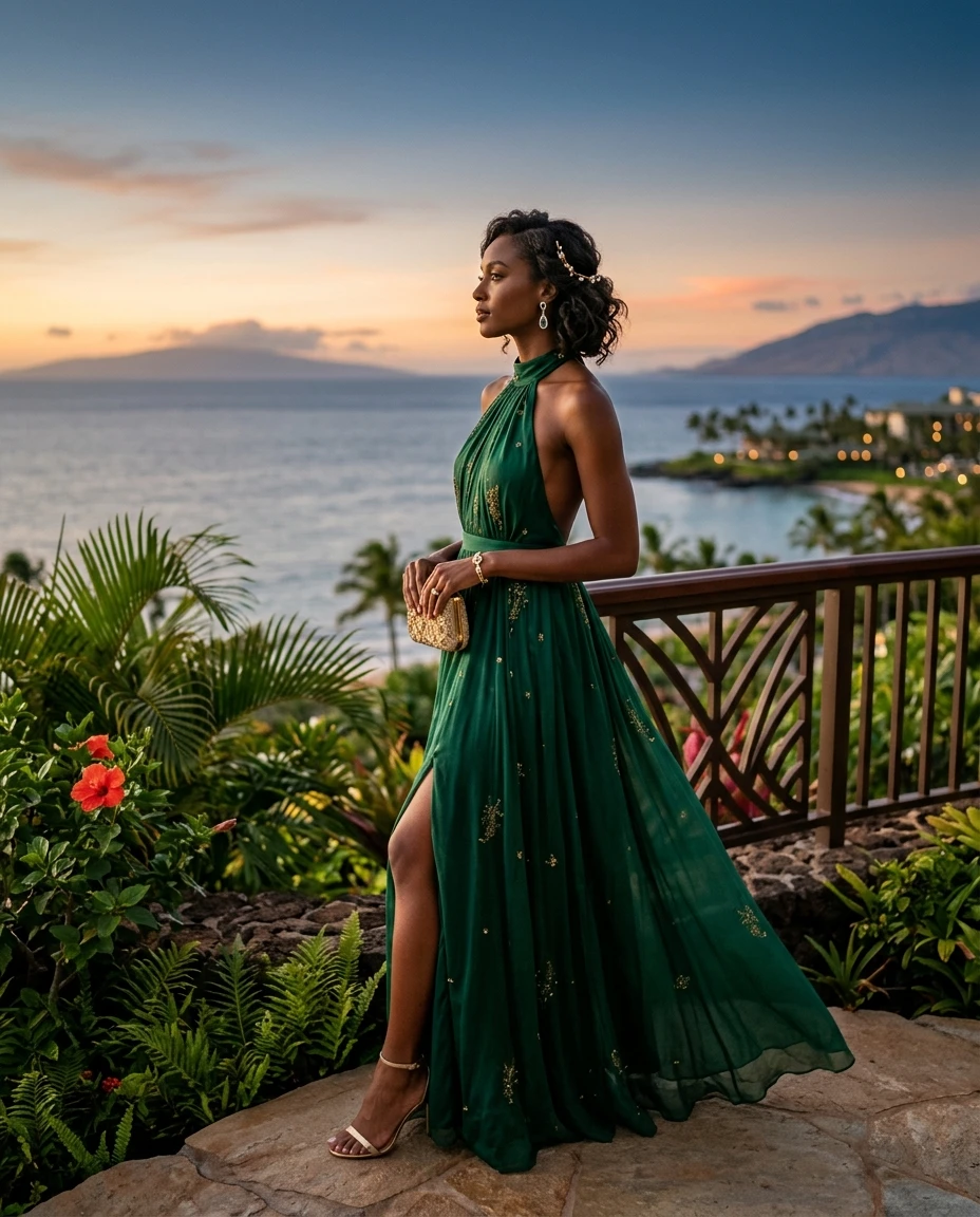 Gemma Deeks Style Guide: Black tie Holiday parties in Hawaii Summer 2026