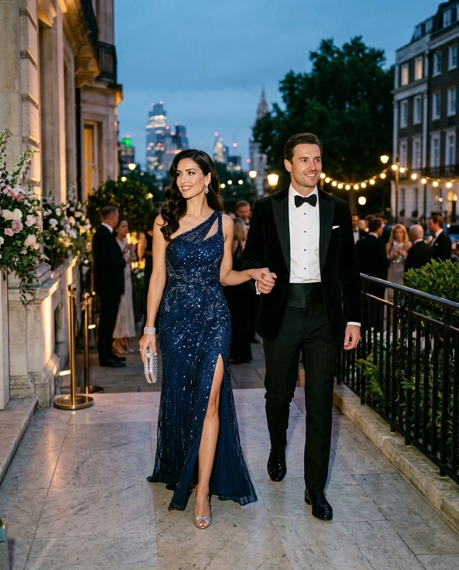 Gemma Deeks Style Guide: Black tie Holiday parties in London Summer 2026