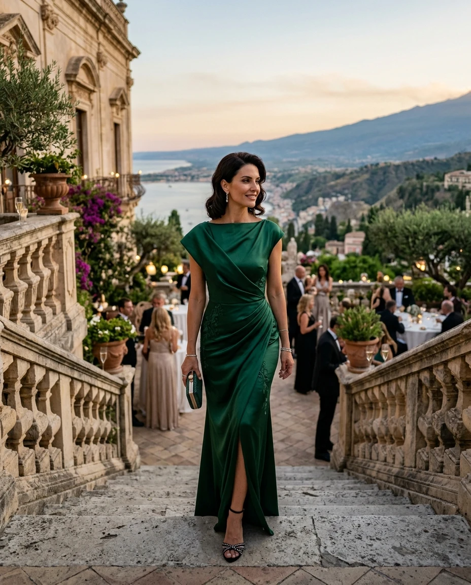 Gemma Deeks Style Guide: Black tie Holiday parties in Sicily Summer 2026