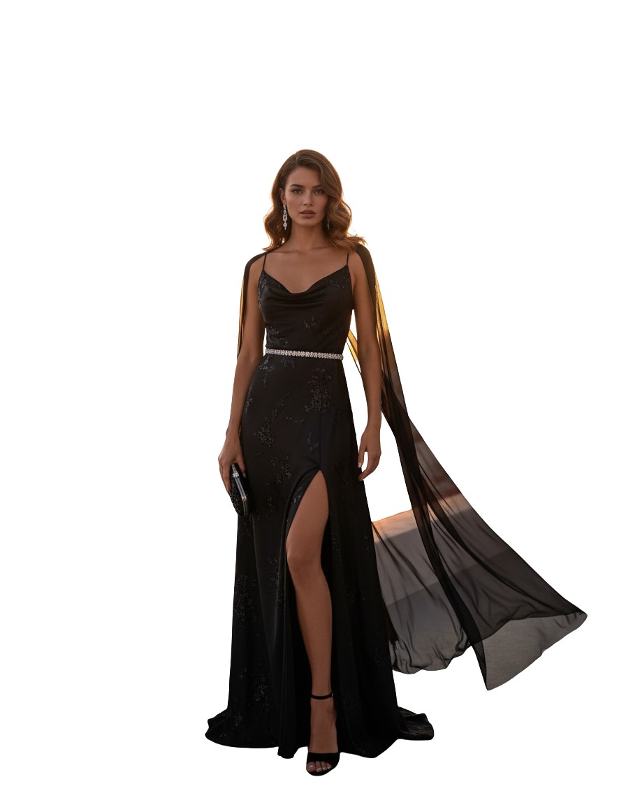 Gemma Deeks Style Guide: Black tie wedding guest dress in Crete Summer 2026