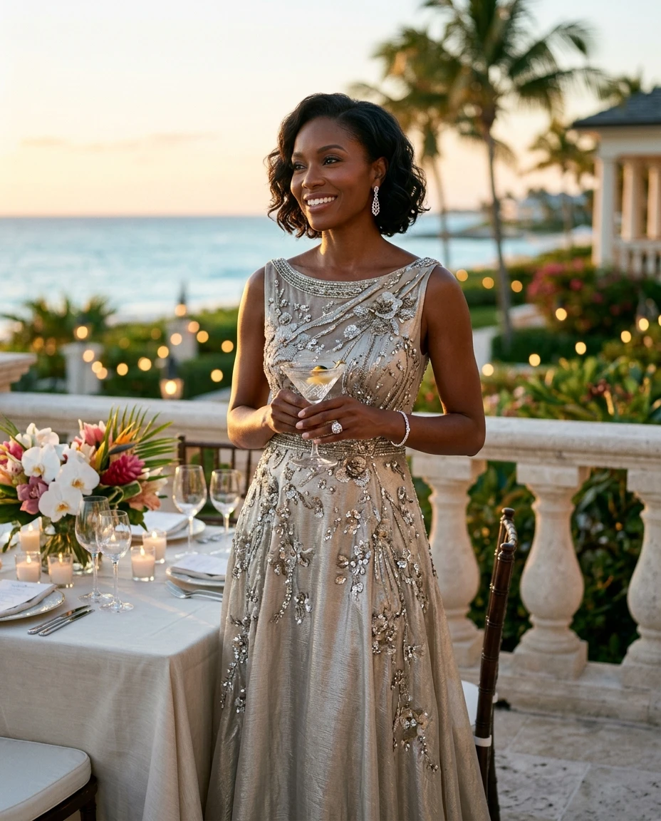 Gemma Deeks Style Guide: Cocktail Anniversary in Bahamas Summer 2026