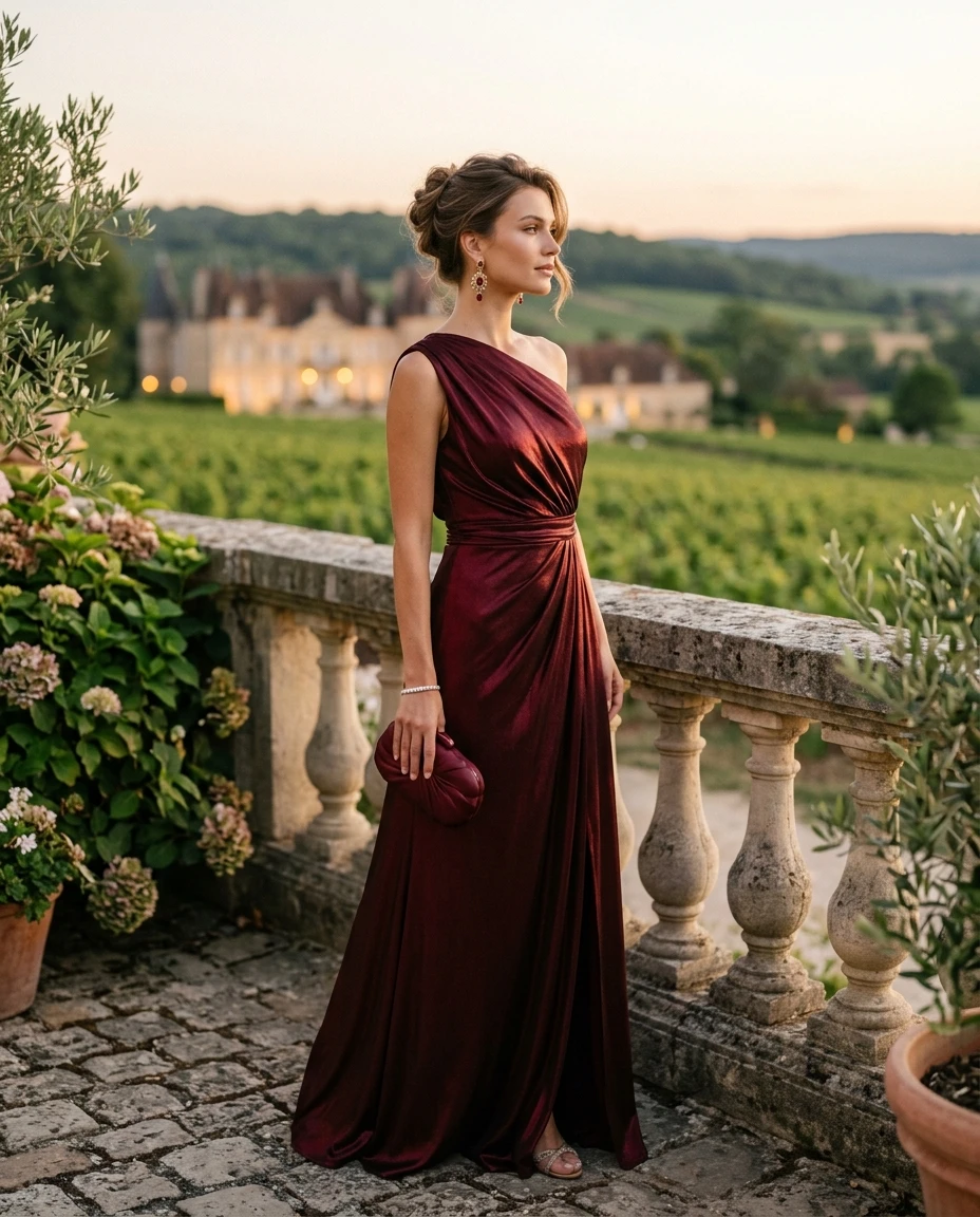 Gemma Deeks Style Guide: Cocktail Anniversary in Burgundy Summer 2026