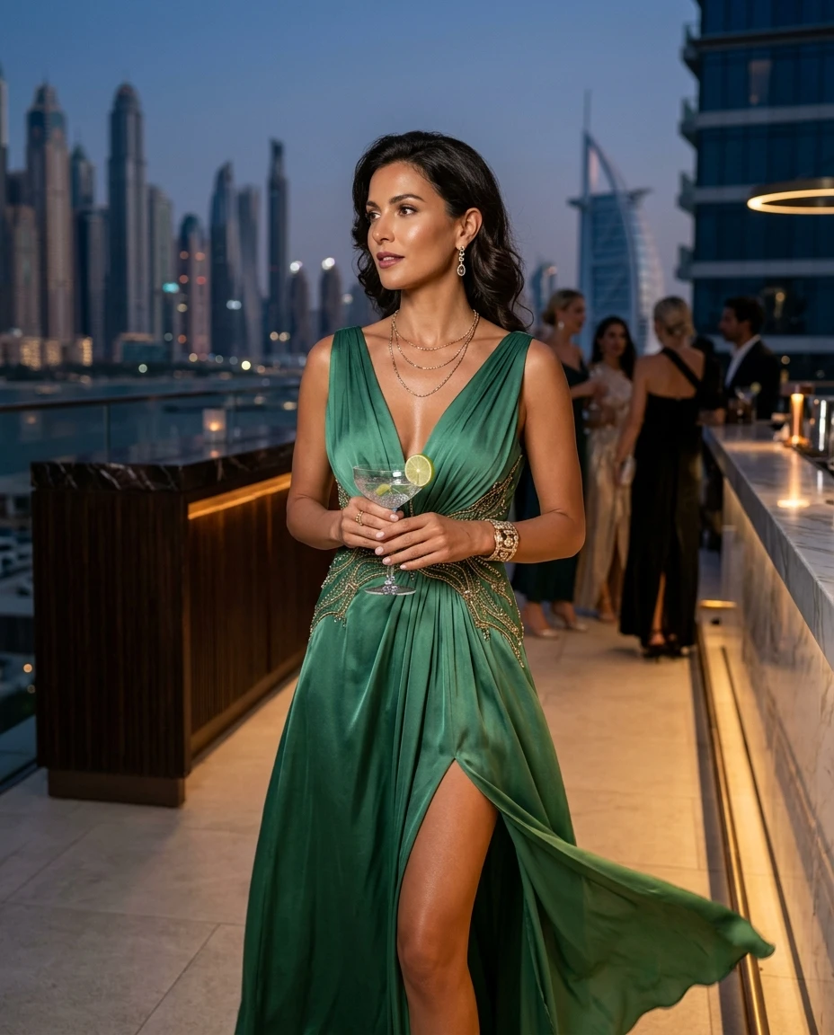 Gemma Deeks Style Guide: Cocktail Anniversary in Dubai Summer 2026
