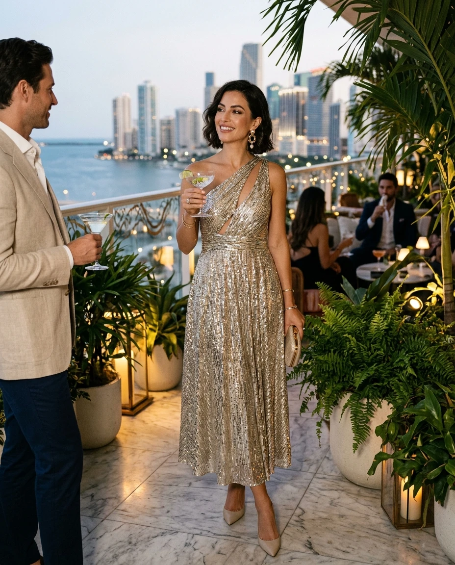 Gemma Deeks Style Guide: Cocktail Anniversary in Miami Summer 2026