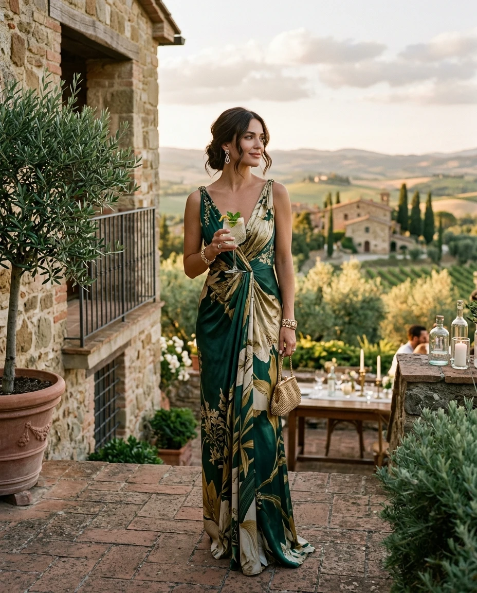 Gemma Deeks Style Guide: Cocktail Anniversary in Tuscany Summer 2026