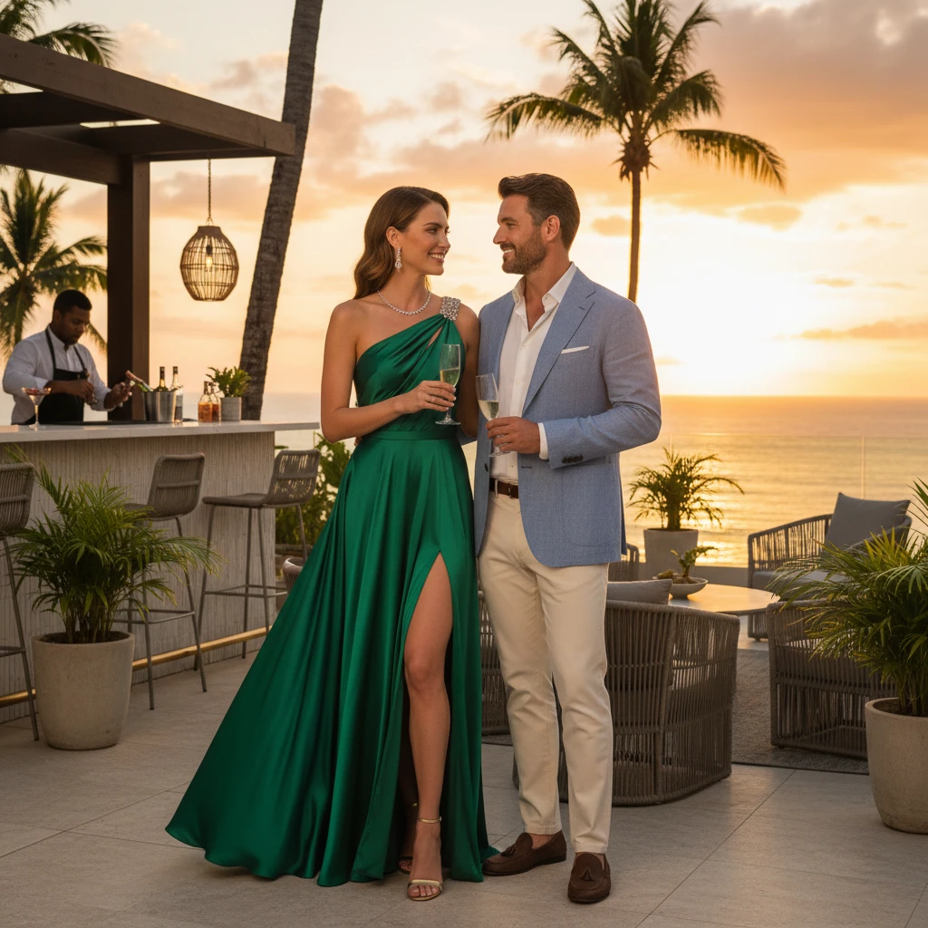 Gemma Deeks Style Guide: Cocktail Attire Anniversary in Costa Rica Summer 2026