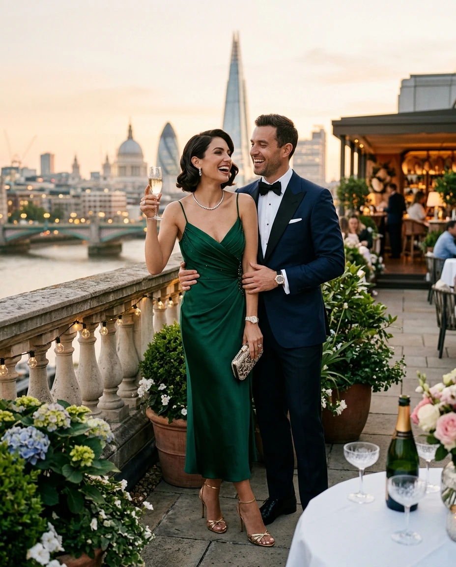 Gemma Deeks Style Guide: Cocktail Attire Anniversary in London Summer 2026