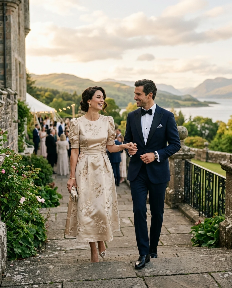 Gemma Deeks Style Guide: Cocktail Attire Anniversary in Scotland Summer 2026