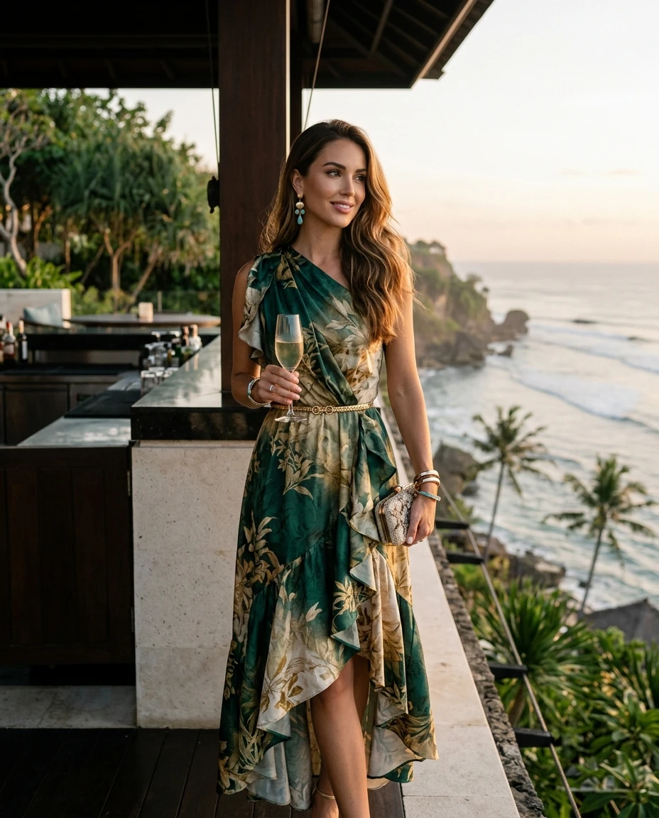 Gemma Deeks Style Guide: Cocktail Attire Birthday in Bali Summer 2026