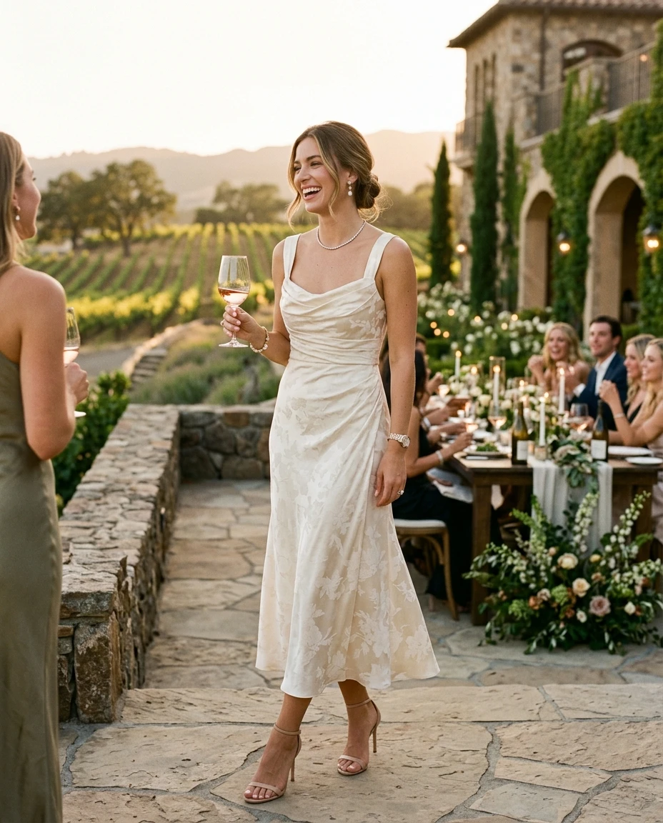 Gemma Deeks Style Guide: Cocktail Attire Birthday in Napa Valley Summer 2026