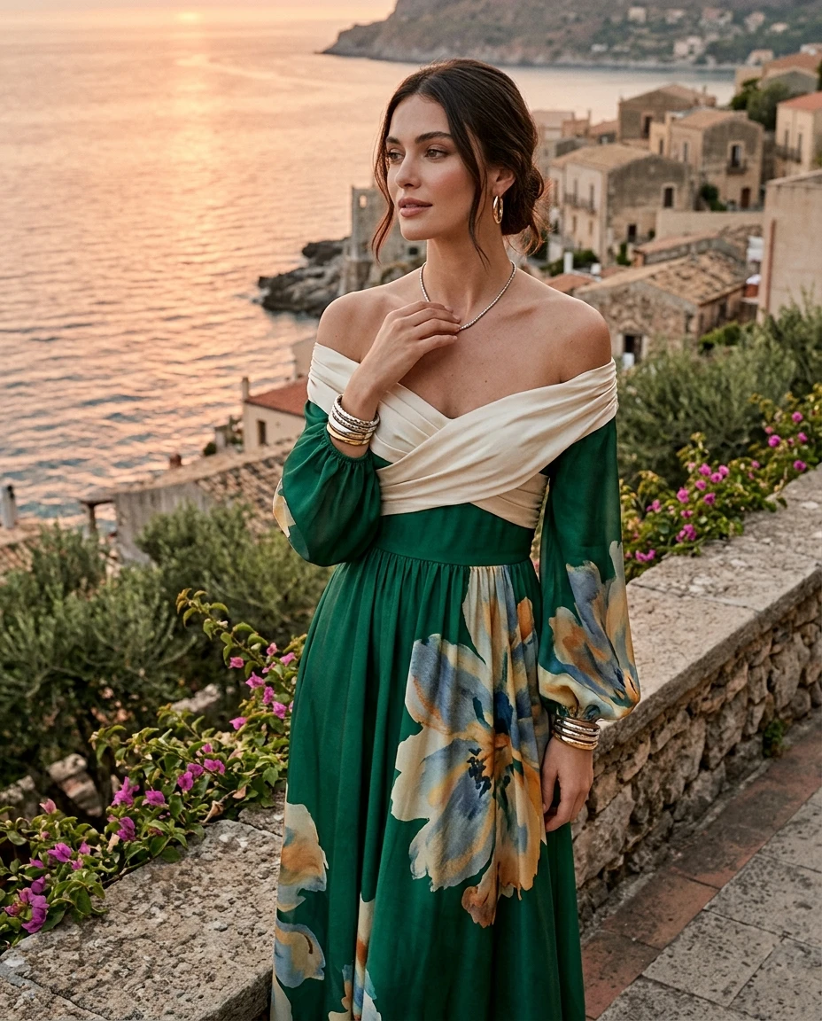 Gemma Deeks Style Guide: Cocktail Attire Birthday in Sicily Summer 2026